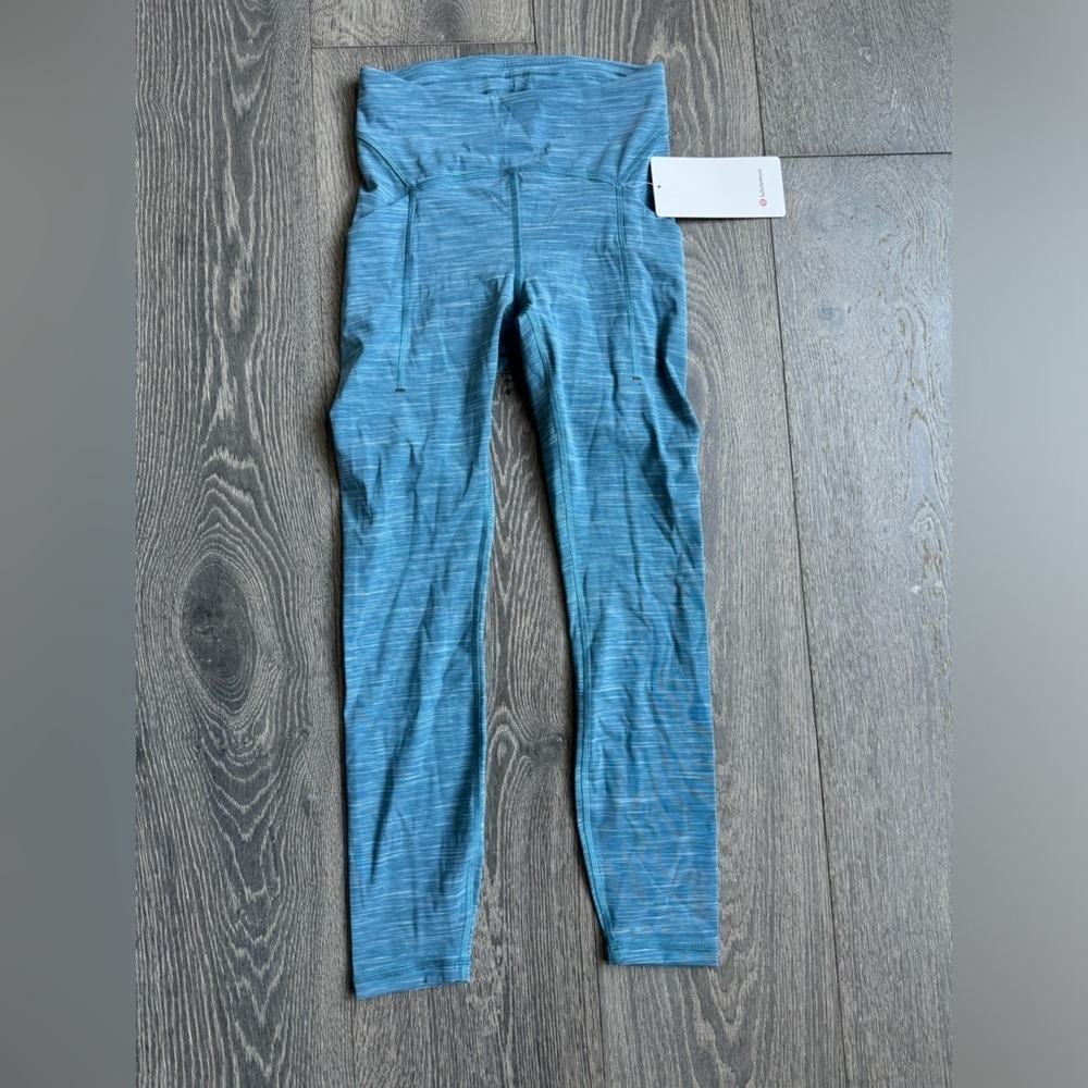 Lululemon Power Thru High-Rise Tight 25" in Heathered Capture Blue Size 4